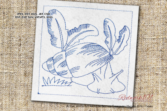 Banana Rasp Snail Redwork: A Holiday Design Review