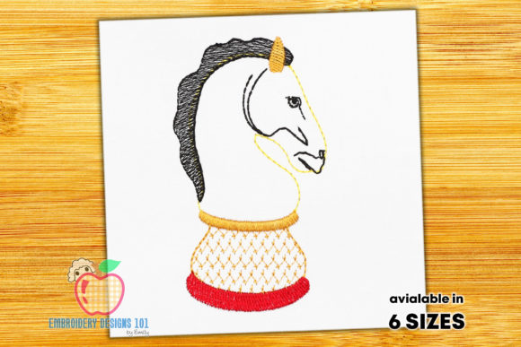 Chess Knight Horse Sketch: Holiday Embroidery Review