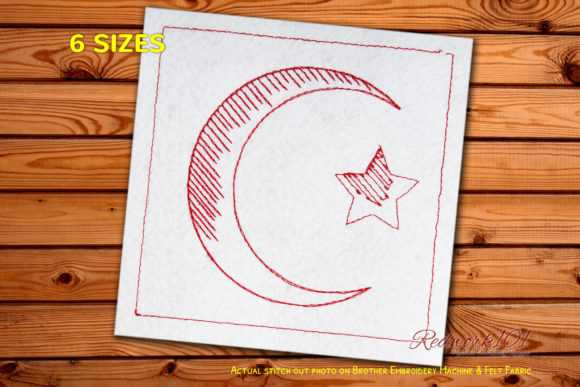 Crescent and Star Symbols Redwork Review
