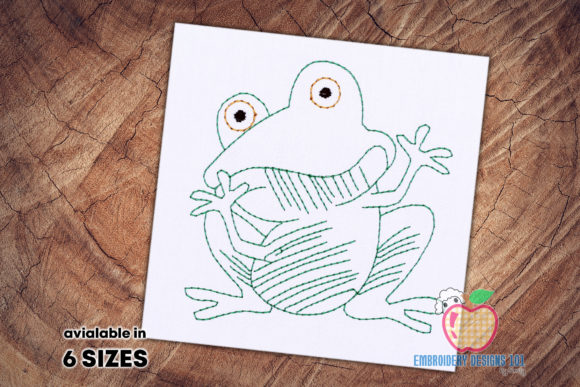 Funny Cartoon Frog Quick Stitch for Apparel