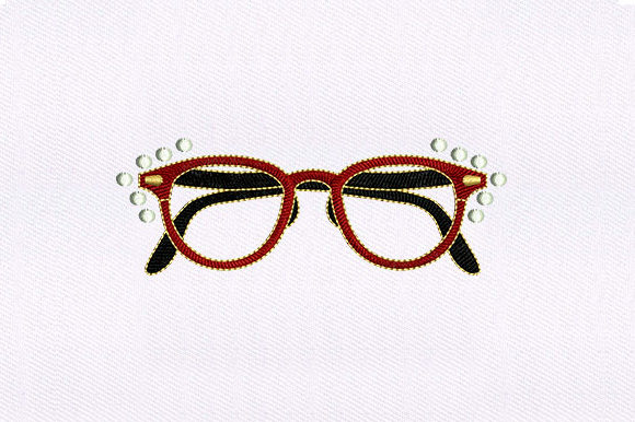 Red Black Eyeglasses: An Embroidery Design Review