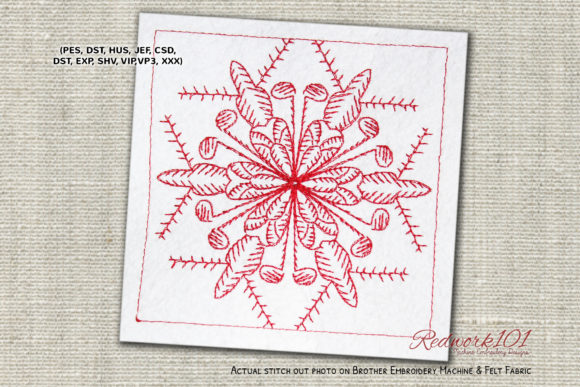Snowflake Redwork Design: A Boutique Apparel Review