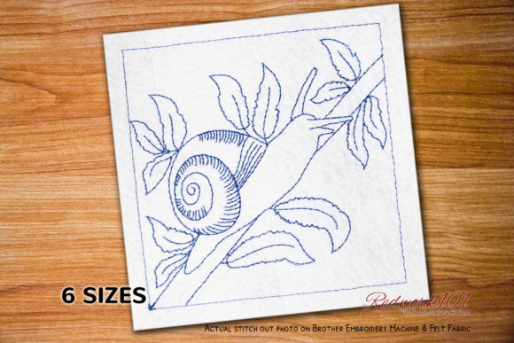 White Garden Snail Redwork: A Designer Review